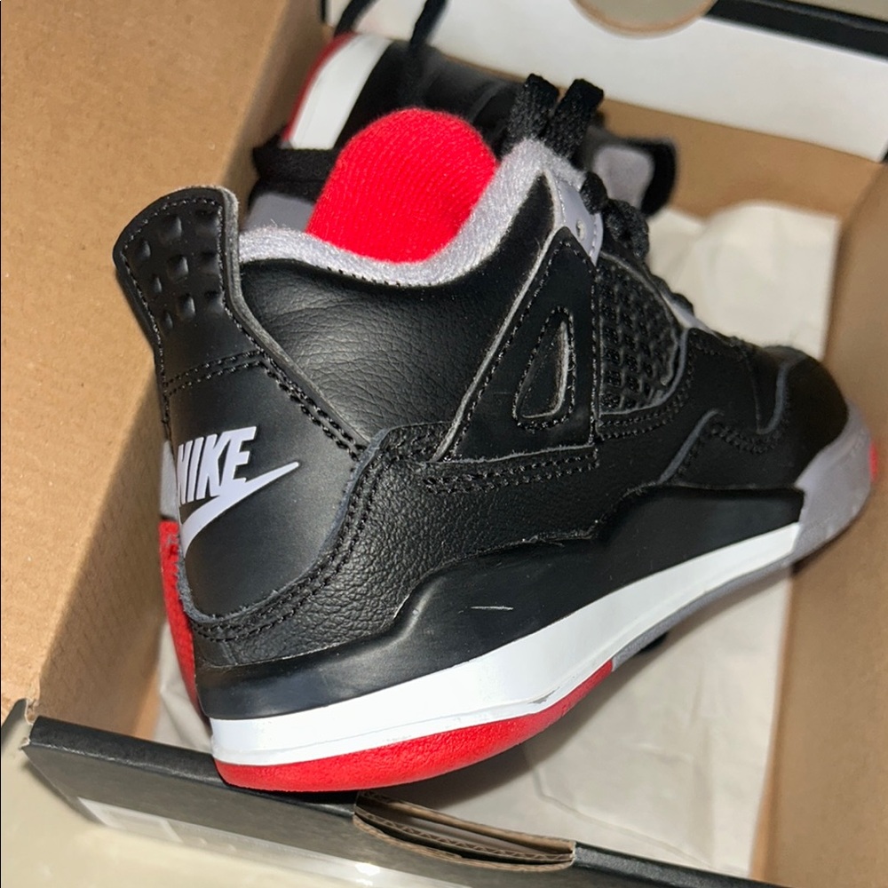 Nike Black and Red High-Top Sneakers